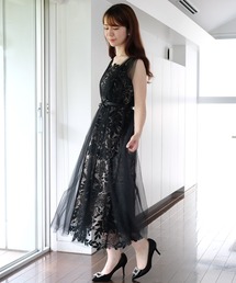 ストロベリーフィールズ　グレース　バックリボンワンピース　結婚式　セレモニー バックリボンサテンワンピース（ドレス）｜STRAWBERRY-FIELDS