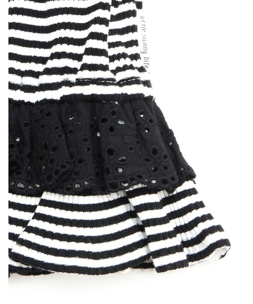 Little sunny bite（リトルサニーバイト）の「Border mini top（Tシャツ/カットソー・レディース・パープル/ブラック/イエロー・FREE）」の13枚目の写真