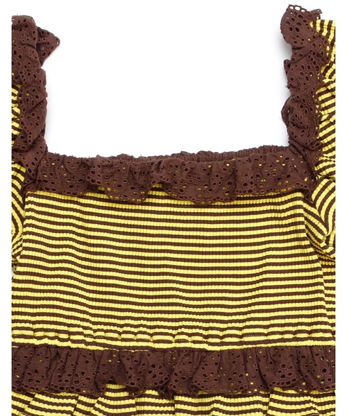 Little sunny bite（リトルサニーバイト）の「Border mini top（Tシャツ/カットソー・レディース・パープル/ブラック/イエロー・FREE）」の20枚目の写真