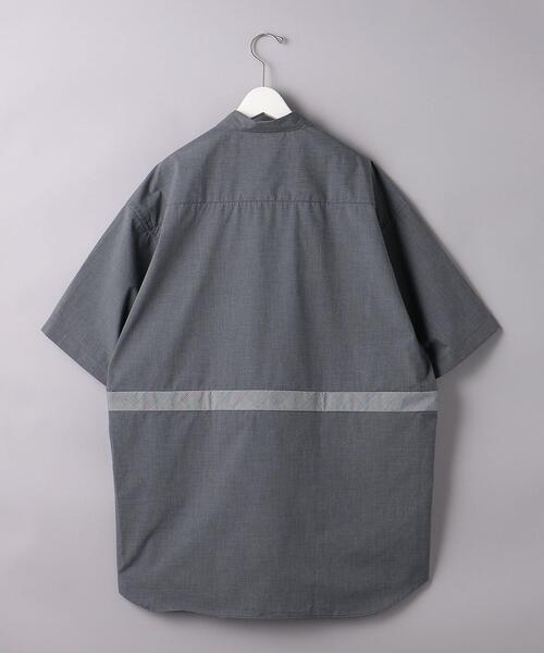 EN ROUTE(アンルート)の「<EN ROUTE> ポリエステル/コットン タイプライター コンビ シャツ(シャツ/ブラウス・メンズ・グレー/コバルトブルー・1/2/3)」の3枚目の写真