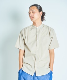 CORISCO（コリスコ）の「ブロード 半袖 バンド カラー シャツ 【 ユニセックス 】(M1)（シャツ/ブラウス・メンズ）」