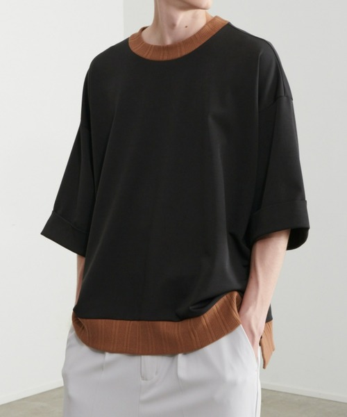 Loose/ルース(ルース)の「ドレープオーバールーズポンチTシャツ【LOOSE×こーき】(Tシャツ/カットソー・メンズ・ブラック/ベージュ・S/M/L)」の2枚目の写真
