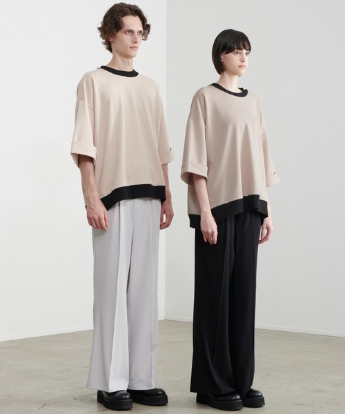 Loose/ルース(ルース)の「ドレープオーバールーズポンチTシャツ【LOOSE×こーき】(Tシャツ/カットソー・メンズ・ブラック/ベージュ・S/M/L)」の9枚目の写真