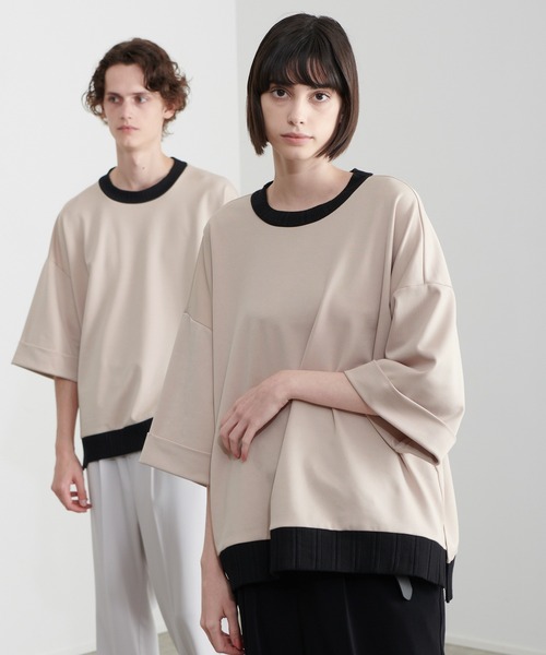 Loose/ルース(ルース)の「ドレープオーバールーズポンチTシャツ【LOOSE×こーき】(Tシャツ/カットソー・メンズ・ブラック/ベージュ・S/M/L)」の12枚目の写真