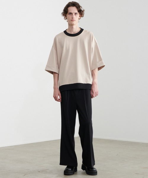 Loose/ルース(ルース)の「ドレープオーバールーズポンチTシャツ【LOOSE×こーき】(Tシャツ/カットソー・メンズ・ブラック/ベージュ・S/M/L)」の17枚目の写真