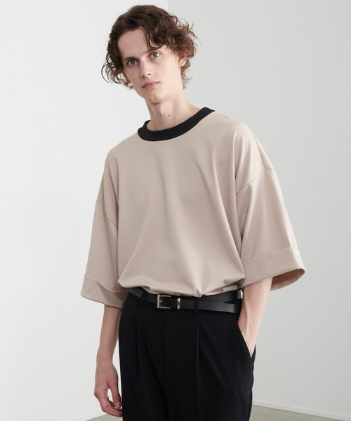 Loose/ルース(ルース)の「ドレープオーバールーズポンチTシャツ【LOOSE×こーき】(Tシャツ/カットソー・メンズ・ブラック/ベージュ・S/M/L)」の20枚目の写真