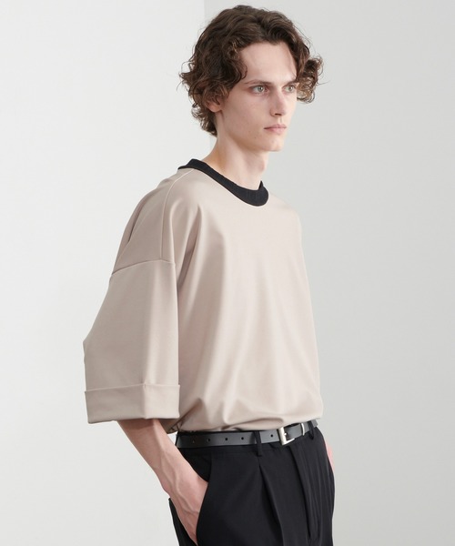 Loose/ルース(ルース)の「ドレープオーバールーズポンチTシャツ【LOOSE×こーき】(Tシャツ/カットソー・メンズ・ブラック/ベージュ・S/M/L)」の21枚目の写真