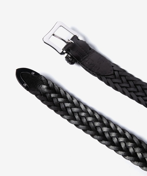 J&M Davidson（ジェイアンドエムデヴィッドソン）の「J&M DAVIDSON ENVELOPE BUCKLE TIP END ジェイアンドエムデヴィッドソン エンベロープバックルチップエンド 30mm 編み込み ベルト（ベルト・メンズ・タン/ブラウン/ブラック×シルバー/ネイビー・36/34/30/32/38/28）」の10枚目の写真