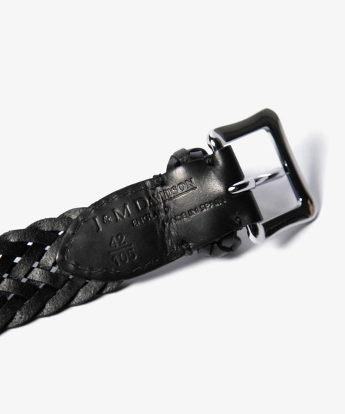 J&M Davidson（ジェイアンドエムデヴィッドソン）の「J&M DAVIDSON ENVELOPE BUCKLE TIP END ジェイアンドエムデヴィッドソン エンベロープバックルチップエンド 30mm 編み込み ベルト（ベルト・メンズ・タン/ブラウン/ブラック×シルバー/ネイビー・36/34/30/32/38/28）」の11枚目の写真