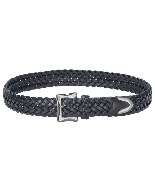 J&M Davidson（ジェイアンドエムデヴィッドソン）の「J&M DAVIDSON ENVELOPE BUCKLE TIP END ジェイアンドエムデヴィッドソン エンベロープバックルチップエンド 30mm 編み込み ベルト（ベルト・メンズ・タン/ブラウン/ブラック×シルバー/ネイビー・36/34/30/32/38/28）」の14枚目の写真