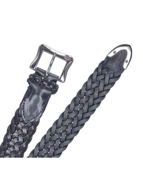 J&M Davidson（ジェイアンドエムデヴィッドソン）の「J&M DAVIDSON ENVELOPE BUCKLE TIP END ジェイアンドエムデヴィッドソン エンベロープバックルチップエンド 30mm 編み込み ベルト（ベルト・メンズ・タン/ブラウン/ブラック×シルバー/ネイビー・36/34/30/32/38/28）」の15枚目の写真