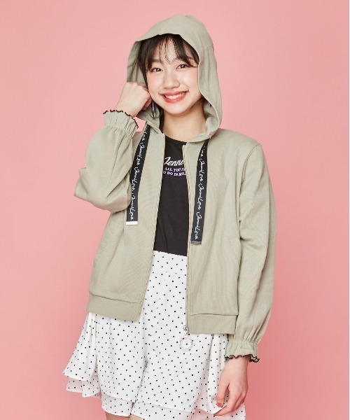 JENNI love（ジェニィラブ）の「接触冷感テレコ袖フリルZIP