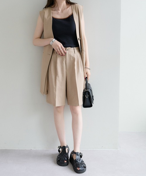 DISCOAT（ディスコート）の「リブバイカラーカップ付キャミソール（キャミソール・レディース・ブラック/ブラウン/オレンジ/ホワイト系その他・M/L）」の11枚目の写真