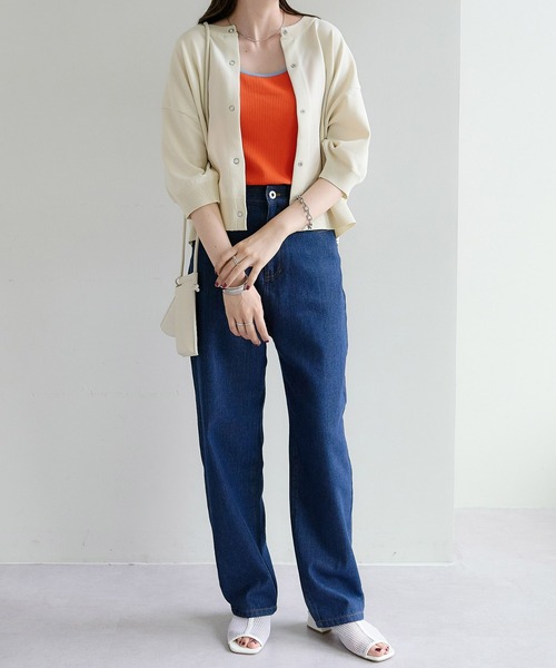 DISCOAT（ディスコート）の「リブバイカラーカップ付キャミソール（キャミソール・レディース・ブラック/ブラウン/オレンジ/ホワイト系その他・M/L）」の15枚目の写真