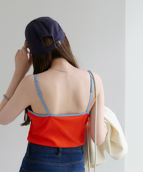 DISCOAT（ディスコート）の「リブバイカラーカップ付キャミソール（キャミソール・レディース・ブラック/ブラウン/オレンジ/ホワイト系その他・M/L）」の19枚目の写真