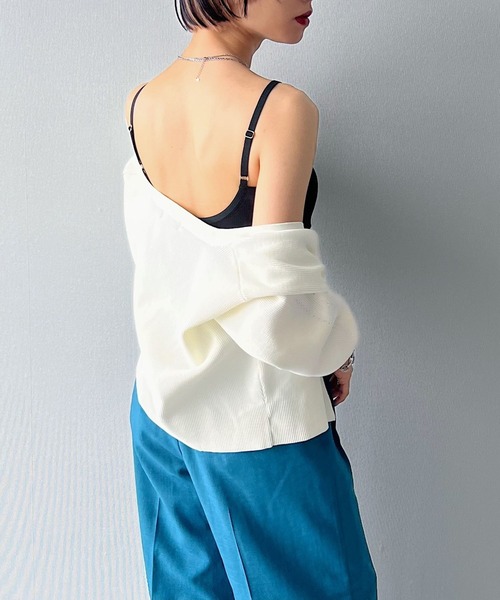 PAGEBOY（ページボーイ）の「パイピングカップ付きキャミソール（キャミソール・レディース・ブラック/ブラウン/オフホワイト/ブルー・FREE）」の11枚目の写真