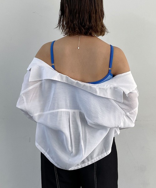 PAGEBOY（ページボーイ）の「パイピングカップ付きキャミソール（キャミソール・レディース・ブラック/ブラウン/オフホワイト/ブルー・FREE）」の21枚目の写真