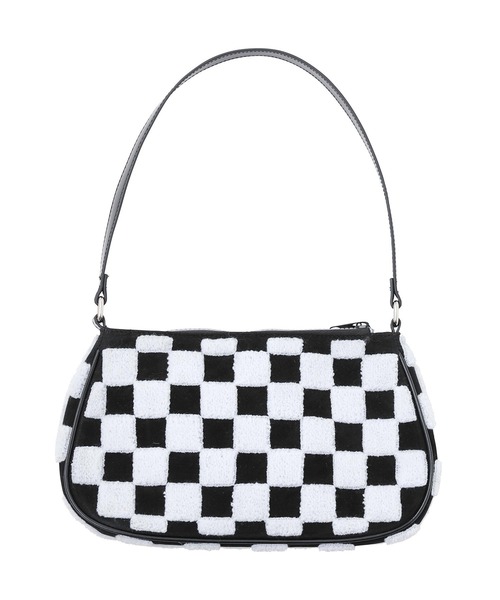 X-girl(エックスガール)の「CHECKERED HANDBAG(ハンドバッグ・レディース・ホワイト/ブラック・ONE SIZE)」の7枚目の写真