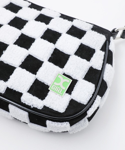 X-girl(エックスガール)の「CHECKERED HANDBAG(ハンドバッグ・レディース・ホワイト/ブラック・ONE SIZE)」の8枚目の写真