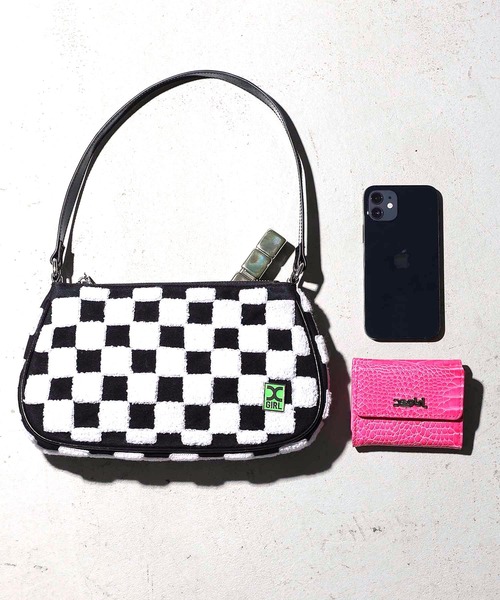 X-girl(エックスガール)の「CHECKERED HANDBAG(ハンドバッグ・レディース・ホワイト/ブラック・ONE SIZE)」の16枚目の写真