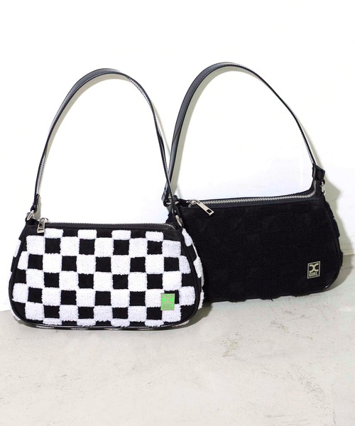 X-girl(エックスガール)の「CHECKERED HANDBAG(ハンドバッグ・レディース・ホワイト/ブラック・ONE SIZE)」の17枚目の写真