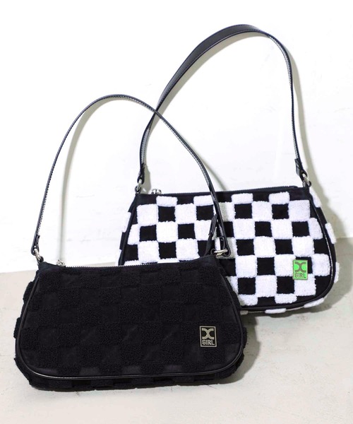 X-girl(エックスガール)の「CHECKERED HANDBAG(ハンドバッグ・レディース・ホワイト/ブラック・ONE SIZE)」の18枚目の写真