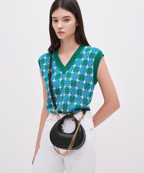 CHARLES & KEITH（チャールズ & キース）の「ミニクレッセント ホーボーバッグ / Mini Crescent Hobo Bag（ショルダーバッグ・レディース・ホワイト/ブラック/イエロー・S）」の15枚目の写真