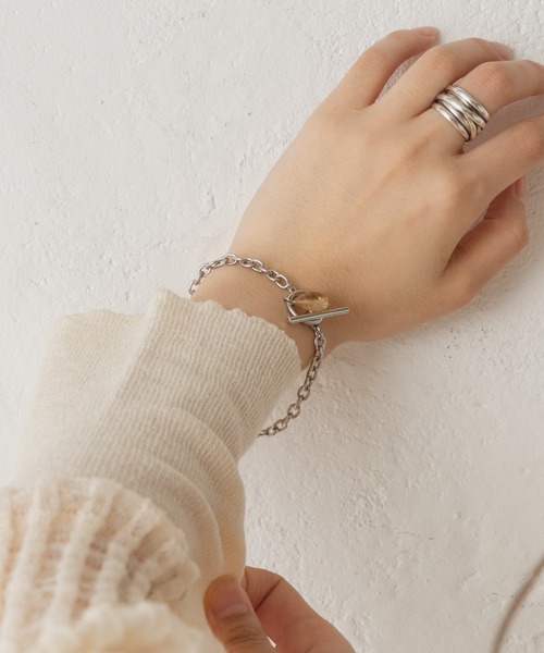 Kastane(カスタネ)の「【fiw.】Birth stone bracelet(ブレスレット・レディース・イエロー/その他/サックスブルー/バーガンディー/ブルー/オレンジ/グレー/グリーン系その他/パープル/クリア/スカイブルー/ミント・FREE)」の14枚目の写真