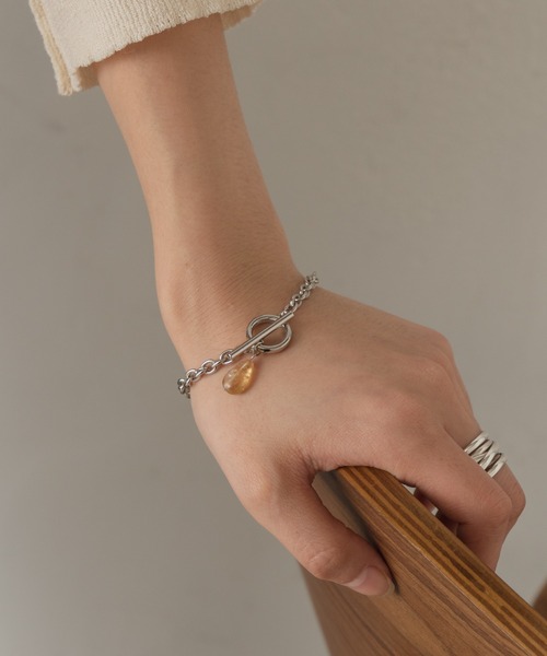Kastane(カスタネ)の「【fiw.】Birth stone bracelet(ブレスレット・レディース・イエロー/その他/サックスブルー/バーガンディー/ブルー/オレンジ/グレー/グリーン系その他/パープル/クリア/スカイブルー/ミント・FREE)」の13枚目の写真