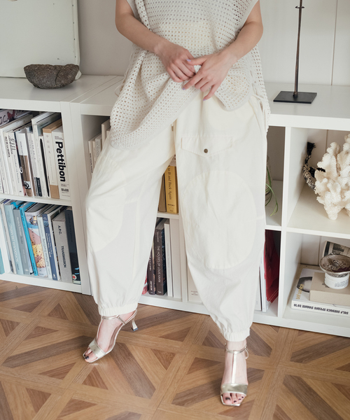 JOURNAL STANDARD（ジャーナルスタンダード）の「【mact×JOURNAL STANDARD】C/NYタンブラーパンツ（その他パンツ・レディース・ネイビー/ナチュラル/オレンジ系1・38/36）」の5枚目の写真