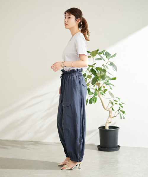 JOURNAL STANDARD（ジャーナルスタンダード）の「【mact×JOURNAL STANDARD】C/NYタンブラーパンツ（その他パンツ・レディース・ネイビー/ナチュラル/オレンジ系1・38/36）」の8枚目の写真