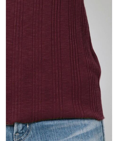 Ungrid(アングリッド)の「ランダムテレコタンクトップ(Tシャツ/カットソー・レディース・グリーン/ボルドー/オフホワイト/ブラック・FREE)」の18枚目の写真