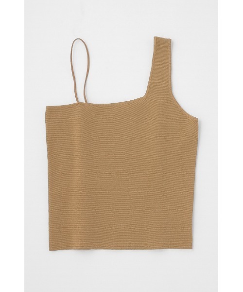 MOUSSY(マウジー)の「ASYMMETRY KNIT タンク(タンクトップ・レディース・ブルー/ベージュ/ブラック・FREE)」の6枚目の写真
