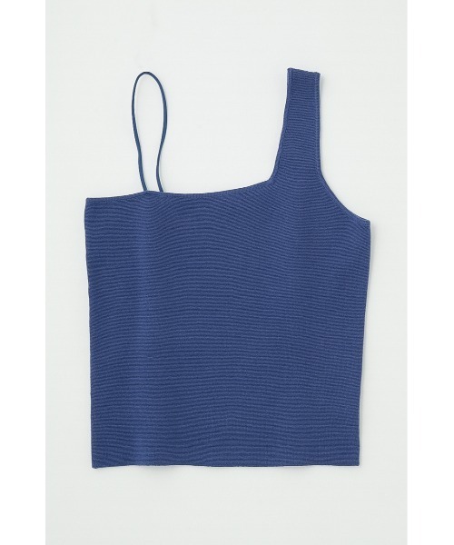 MOUSSY(マウジー)の「ASYMMETRY KNIT タンク(タンクトップ・レディース・ブルー/ベージュ/ブラック・FREE)」の8枚目の写真