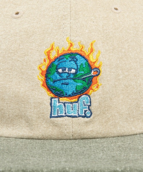 HUF(ハフ)の「GLOBAL WARMING 6 PANEL HAT / HUF キャップ 帽子(キャップ・メンズ・ブラック/パープル/ナチュラル・O/S)」の7枚目の写真