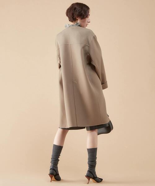 martinique(マルティニーク)の「martinique/カルゼノーカラーコート(ステンカラーコート・レディース・ベージュ/ネイビー・FREE)」の9枚目の写真
