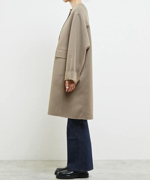 martinique(マルティニーク)の「martinique/カルゼノーカラーコート(ステンカラーコート・レディース・ベージュ/ネイビー・FREE)」の11枚目の写真