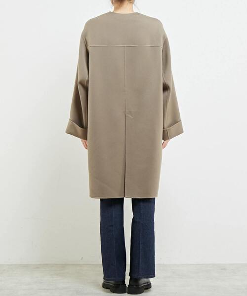 martinique(マルティニーク)の「martinique/カルゼノーカラーコート(ステンカラーコート・レディース・ベージュ/ネイビー・FREE)」の12枚目の写真