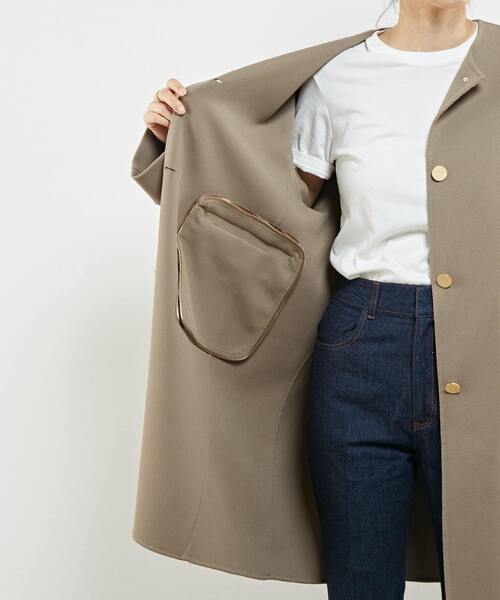 martinique(マルティニーク)の「martinique/カルゼノーカラーコート(ステンカラーコート・レディース・ベージュ/ネイビー・FREE)」の17枚目の写真