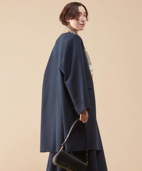 martinique(マルティニーク)の「martinique/カルゼノーカラーコート(ステンカラーコート・レディース・ベージュ/ネイビー・FREE)」の18枚目の写真