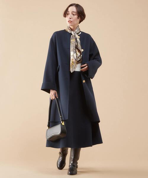 martinique(マルティニーク)の「martinique/カルゼノーカラーコート(ステンカラーコート・レディース・ベージュ/ネイビー・FREE)」の20枚目の写真