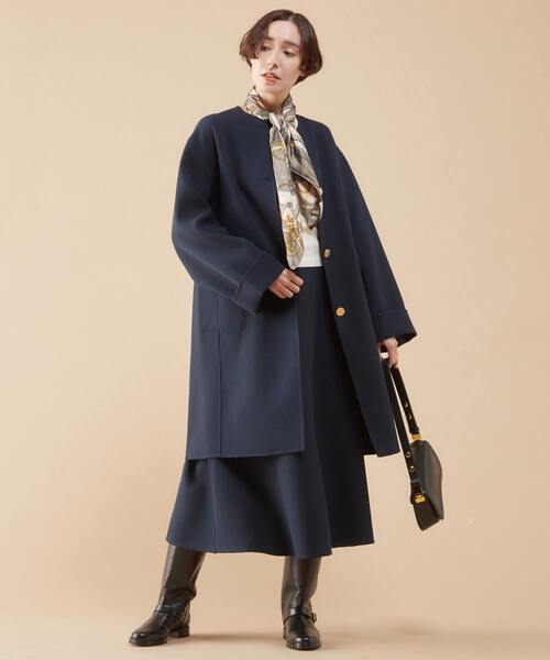 martinique(マルティニーク)の「martinique/カルゼノーカラーコート(ステンカラーコート・レディース・ベージュ/ネイビー・FREE)」の21枚目の写真