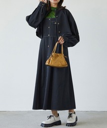 スタンドカラーセットワンピース／ブルゾン・ワンピース