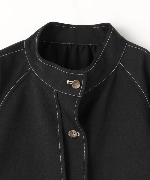 179/WG（イチナナキュウダブルジー）の「スタンドカラーセットワンピース／ブルゾン・ワンピース（ジャンパースカート・レディース・ブラック/グリーン/ベージュ・MEDIUM）」の9枚目の写真