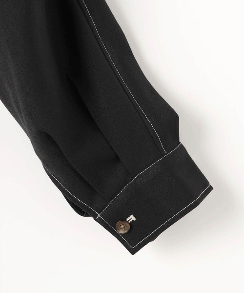 179/WG（イチナナキュウダブルジー）の「スタンドカラーセットワンピース／ブルゾン・ワンピース（ジャンパースカート・レディース・ブラック/グリーン/ベージュ・MEDIUM）」の10枚目の写真