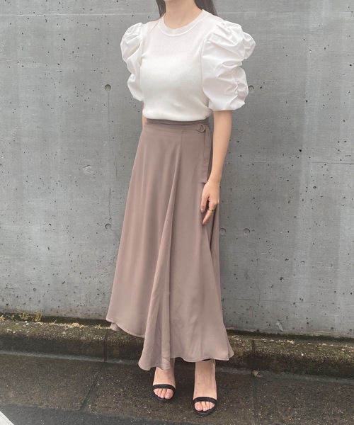 ADIRA(アディラ)の「リボンタイセットアップ(ワンピース・レディース・モカ/ピンクベージュ・MEDIUM)」の13枚目の写真