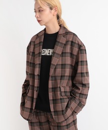 J2028 チェックテーラージャケット