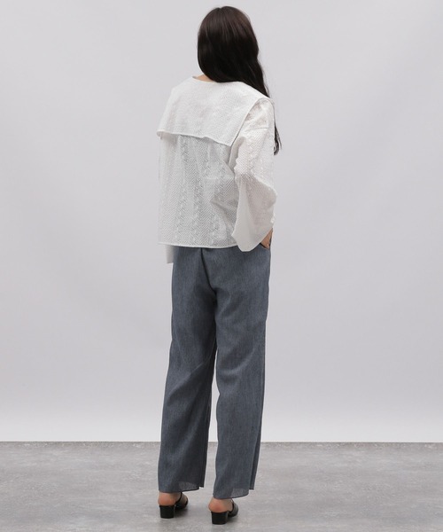 LAKOLE（ラコレ）の「セーラーカラーレースブラウス / 353119（シャツ/ブラウス・レディース・ブラック/ベージュ/オフホワイト・SMALL/MEDIUM）」の20枚目の写真