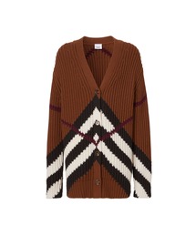 BURBERRY | シェブロン チェック カシミアコットンド カーディガン(カーディガン/ボレロ)