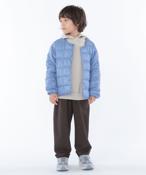 SHIPS（シップス）の「SHIPS KIDS:100～130cm / ＜多機能＞バルキー ポンチ フード パーカー（パーカー・キッズ・ライトグレー/オレンジ/クリーム/コバルトブルー・100/110/120/130）」の5枚目の写真
